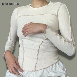 Two-Tone Long Sleeve Top